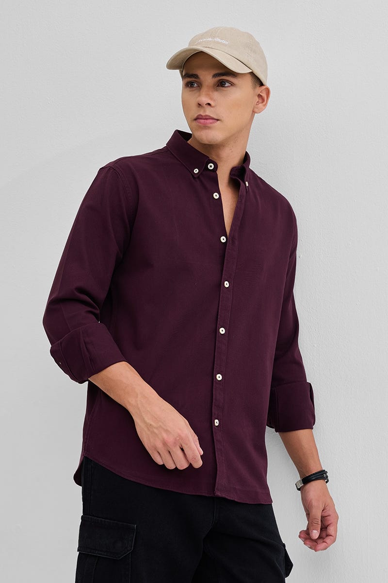 Men's Premium Solid Full Sleeve Button-Down Casual Shirt for Smart Everyday Style